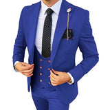 Advbridge Formal Men 3 Piece Wedding Suit Groom Tuxedo Slim Fit Business Suits Champagne Wedding Suit Costume Homme (Blazer+Pants+Vest)