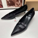 ADVBRIDGE  -  Elegant Dress Ladies Pumps 2025 Pointed Classic Stilettos Patent Leather Brand Design High Heels Modern Office Women's Shoes