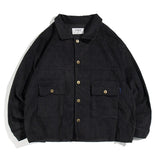 Advbridge  Spring Autumn Corduroy Jackets Men Casual Loose Coats Male Solid Jacket Man