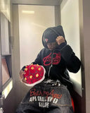 Advbridge British Gothic Punk Style Printed Star Patch Embroidery Mens and Womens Hooded Cardigan Harajuku Retro Oversized Bat Sleeve Top