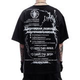 Advbridge Dark Summer New T Shirt for Men and Women Cotton Printed Short Sleeved Y2K Gothic Punk Round Neck Retro Casual Design Niche Tops