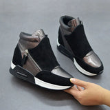 Advbridge Suede Leather Sneakers Women Platform Shoes Fashion Women Sneakers Height Increasing Shoes Woman Casual Shoes N011