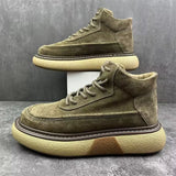 Advbridge 2025 Leather Men's Boots Winter Fashion Retro Comfortable Casual High Quality Thick Sole Warm Personality Men's Shoes