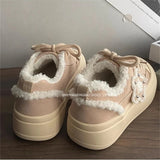 Advbridge Plush Warm Boots Women 2024 NEW Comfort Cotton Snow Boots Shoes Woman Ankle Boots Slip On Round Toe Flats Shoes Female INS Brand