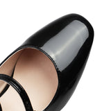 Advbridge Big Size Spring Women Pumps Thick Block High Heels Round Toe Patent Leather Office Dress Party Bridal Gold Lady Shoes Designer