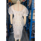 Advbridge White Dress One Should Embroiled Place Wait Cinching Sexy Wrap Against Fitting Slit Women's Modern African Dresses 2024 New