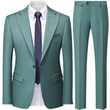 Advbridge Autumn New Men's Slim British Wedding Solid Color Dress Blazer / Male Three Piece Suit Coat Vest  Pants Trousers Waistcoat