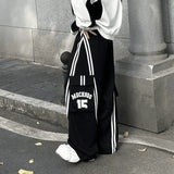 Advbridge American striped color baggy cargo pants men and women autumn streetwear high waisted straight leg wide leg pants men clothing