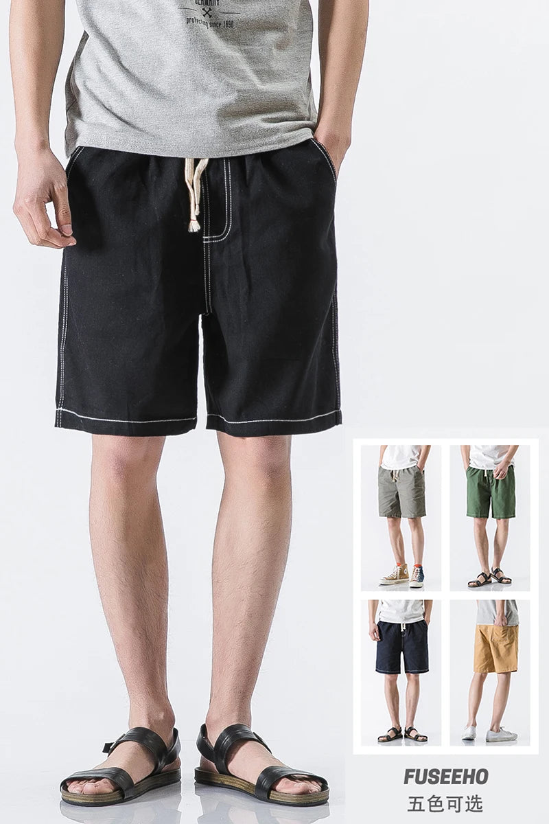 Advbridge Summer Streetwear Men's Casual Cotton Cargo Shorts Men Techwear Knee Lenght Military Joggers Solid Color Shorts E49