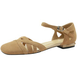 ADVBRIDGE  -  Fashion Womens Shoes 2025 Summer Round Toe Breathable Female Med Clear Heels Luxury Comfort Girls Beige Medium Sandal
