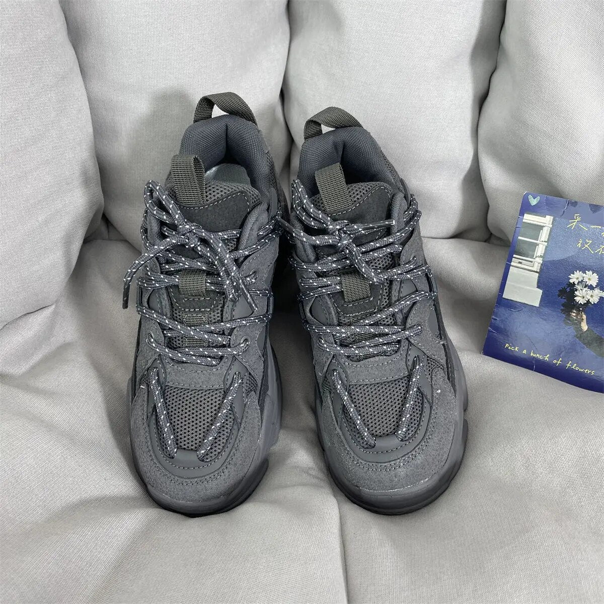 Advbridge Quality Women Chunky Sneakers 41 42 New Design Woman Shoes Thick Sole Fashion Girls Platform Sneakers Ladies Sport Shoes