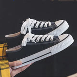 Advbridge Canva Women's Spring Summer New White Shoes Korean Style Ulzzang Trendy Harajuku Versatile Student Board Shoes Rubber Upper