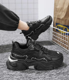 ADVBRIDGE  -  Men's Thick Soled Casual  Soft Soled Sports Shoes Four Season New Outdoor Students Comfortable Running Shoes Versatile Sneakers