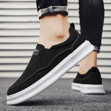 ADVBRIDGE  -  Summer Black Men's Loafers Platform Canvas Slip-on Shoes For Man Comfy Driving Casual Shoes Man Espadrilles zapatos para hombre