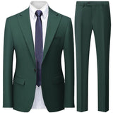 Advbridge Autumn New Men's Slim British Wedding Solid Color Dress Blazer / Male Three Piece Suit Coat Vest  Pants Trousers Waistcoat
