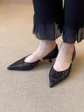 ADVBRIDGE  -  Fashionable Women's Hollow Breathable Handmade Leather Sandals 2025 Pointed Toe Wrapped Single Shoe