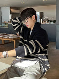 Advbridge Men's Clothing Business Zip-up Knit Sweater Male Coat Zipper Striped Jacket Collared Pullovers Cheap T Shirt Korean Fashion Neck