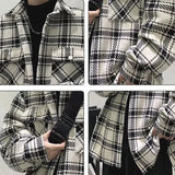Advbridge Plaid Jackets Men Leisure All-match Loose Korean Style Temperament  Tender Stylish Slouchy Normcore Prevalent Advanced Ins