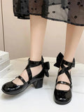 Advbridge Slim Kawaii Cute Lolita Spring Round Toe French Elegant Middle Heel Student Lolita Cute Mary Jane Student Women's Shoes