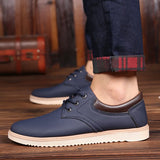 ADVBRIDGE  -   Men Leather Casual Shoes Platform Brand Comfortable Flat Shoes for Men Trendy Men Sneaker Oxfords Shoes Zapatos De Hombre