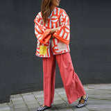 Advbridge Autumn Winer Women Coat Geometric Print Casual Jackets For Women Fashion Long Sleeve Outerwear
