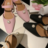 Advbridge Slippers shoes for women korean style genuine leather slip-on summer mules elegant ladies low kitten heel sandals shoes hot