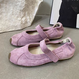 ADVBRIDGE  -  Women Flat Shoes Fashion Round Toe Ladies Casual Dress Mary Jane Shoes Soft Flat Heel Outdoor Single Shoes New Woman Shoes