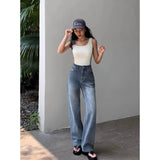 Advbridge - Blue Women Jeans High Waist Fashion American Vintage Streetwear Y2K NEW Wide Leg Jean Female Denim Trouser Baggy Denim Pants