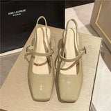 Advbridge Summer Women's Shoes Casual Heels Navy Blue Pumps 2025 Shallow Mouth Sweet Sandals Ladies Comfortable Low Orange Straps Branded