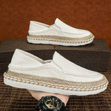 ADVBRIDGE  -  Linen Sewing Men's Casual Shoes Comfy Lightweight Summer Loafers Men Espadrilles Flat Slip-on Driving Shoes Man  Fishermen Shoes