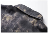 ADVBRIDGE  -  Men's Beach Travel Shirt Personalized Trendy Lapel Floral Pattern Printed Long-sleeved Vacation Casual Inch Clothes Shirt