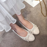 Advbridge Ballerina Women's Flat Shoes Comfort Round Toe Ladies Loafers Elegant Bowknot Women's Single Shoes Slip on Soft Moccasins Flats