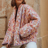 Advbridge Autumn Winer Women Coat Geometric Print Casual Jackets For Women Fashion Long Sleeve Outerwear