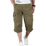 Advbridge  Summer Cropped Pants Men Multi Pocket Cargo Shorts Outdoor Sports Leisure Loose Shorts Fashion Youth Cotton Short Trousers