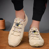 Advbridge Mens Sneakers Casual Slip On Loafers Outdoor Light Flats Autumn Leather Shoes Comfortable Mens Sneaker Lychee elegant shoes