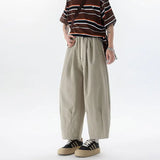 ADVBRIDGE  -  Trendy Men's High Waist Wide Leg Ankle Pants - Office to Weekend Cropped Trousers Stretchy Waist & Lightweight Breathable Fabric