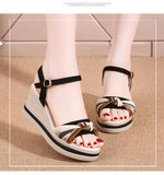 ADVBRIDGE  -  Summer women's shoes wedged sandals women's thick sole increase waterproof platform muffin bottom clasp color outside wear