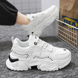 ADVBRIDGE  -  Men's Thick Soled Casual  Soft Soled Sports Shoes Four Season New Outdoor Students Comfortable Running Shoes Versatile Sneakers