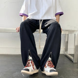 Advbridge Sweatpants Men Straight Harem Pants Zipper Decor Male Korean Loose Casual Pants Spring Streetwear Long Trousers Four Seasons