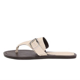 ADVBRIDGE  -  New 2025 Summer Designer Flip Flops Women Fashion Metal Buckle Soft Leather Flat Sandals Lightweight Comfortable Beach Slippers