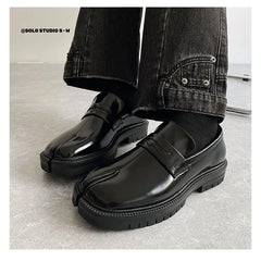 Advbridge Shoes Loafer for Men and Women Split Toe Thick Sole Casual Leather Shoes