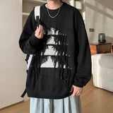 Advbridge Sweater man Vintage Christmas Tree Tassels Sweater Men Long Sleeve Fashion Loose Knitted Pullover Couples Unisex Streetwear