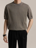 ADVBRIDGE  -  Outfit Striped Contrast Male T-Shirts Graphic Cool Tee Shirt High-Quality Oversized Comfortable T Shirt Comfort Soft Q274
