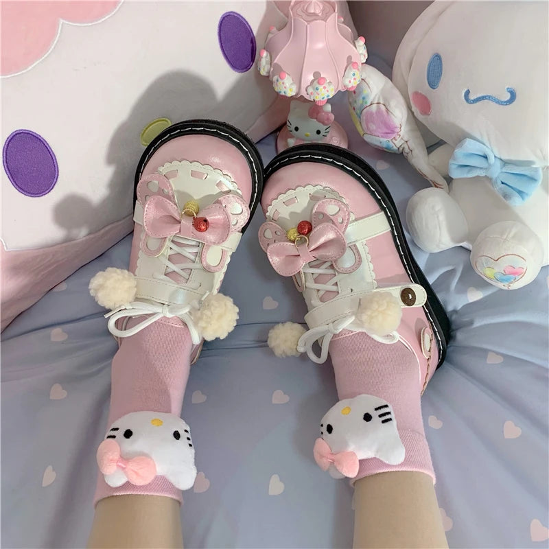 Advbridge Lolita Original Four Seasons Lolita Big Head Shoes Sweet Girl Student Campus Tea Party Single Shoes