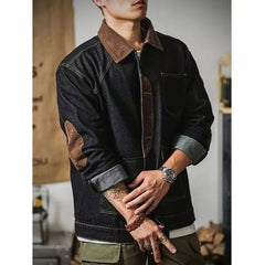 Advbridge New Fashion Loose Coat Streetwear Cowboy Men's Jeans Casual Denim Button Coats New Men Bomber Jackets Male Vintage M113