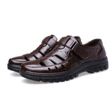 Advbridge Genuine Leather Sandals Men Summer Shoes Non-slip Men's Sandals Soft Casual Brand Footwear ZHK289