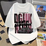 Advbridge Summer Goth Harajuku Design Graphic T-shirt For Men Hip Hop Fashion Cotton Short Sleeve Tee Shirts 2025 New Y2K Streetwear Tops