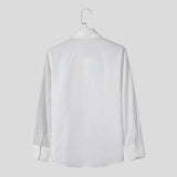 Advbridge 2025 New French Style Shirt For Men Spring Summer Long Sleeve Top With Tie Fashion Mesh Patchwork Banquet Gentleman Shirts