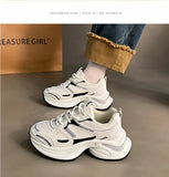 ADVBRIDGE  -   Women Vulcanized Shoes Women Sports Shoes Casual Shoes Thick Sole Height Increasing Breathable Running Shoes Fashionable