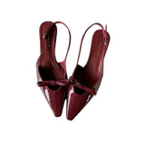 ADVBRIDGE  -  Fashion Pointed Toe Woman Pumps Sandals Slingbacks Buckle Strap Thin Heels Elegant Female Wedding Party Mules Shoes